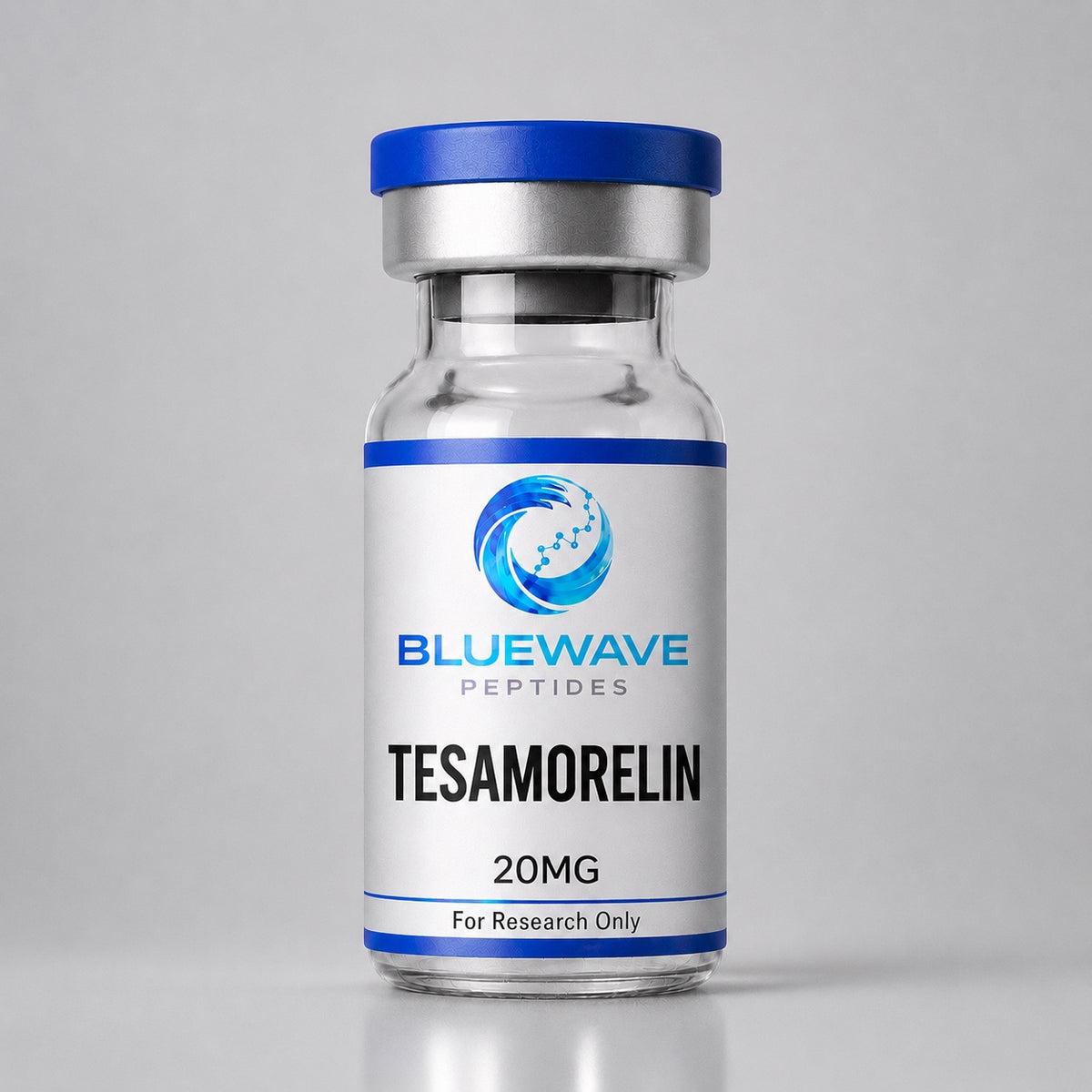BlueWave Peptides Tesamorelin 20MG vial — For Research Only